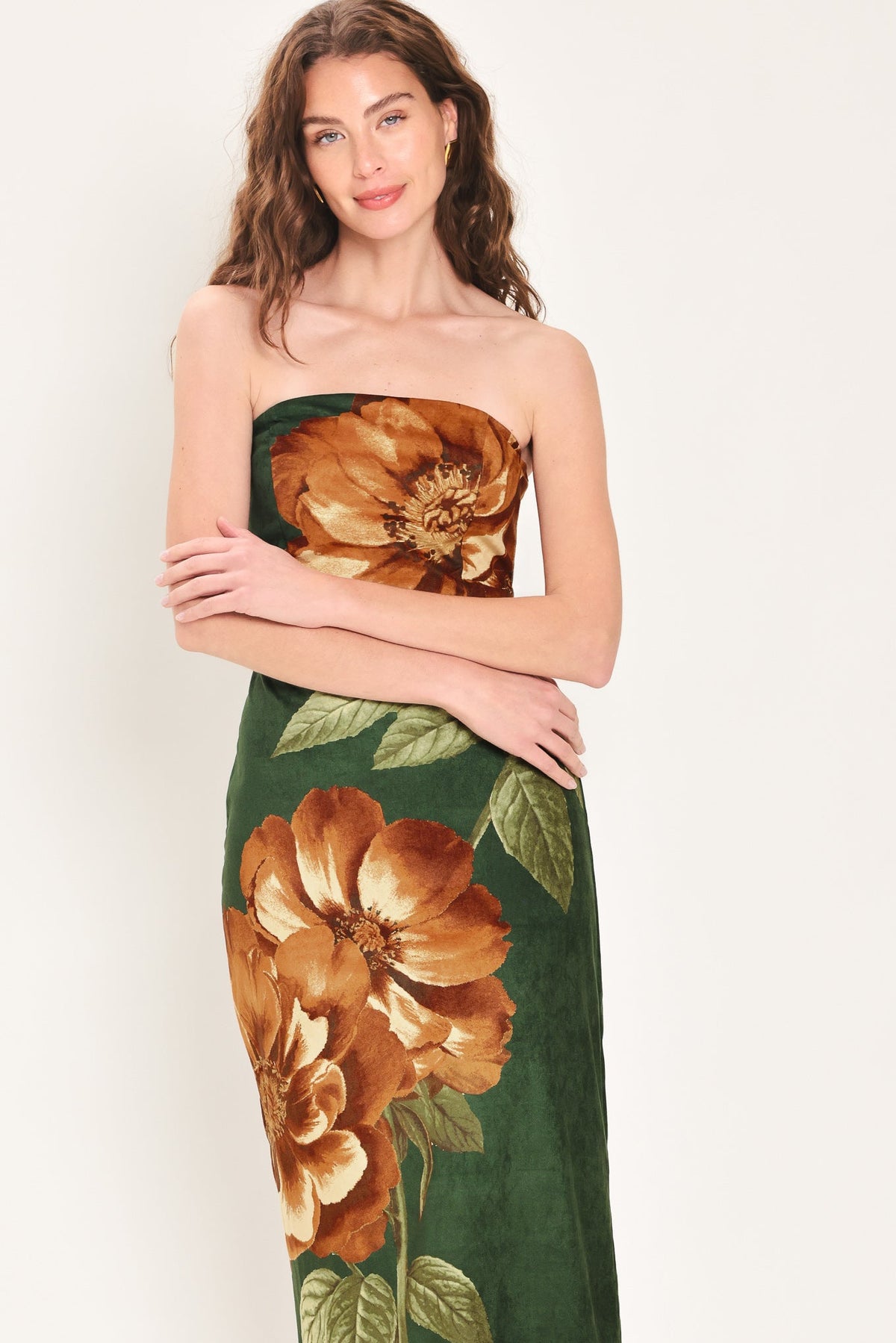 EVERGREEN ENCHANTMENT HUNTER GREEN TUBE MIDI DRESS - Flying Tomato - Flyclothing LLC