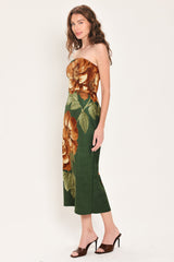 EVERGREEN ENCHANTMENT HUNTER GREEN TUBE MIDI DRESS - Flying Tomato - Flyclothing LLC