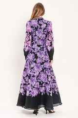AMETHYST BLOOM SERENADE WOVEN MAXI DRESS