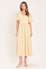 SHIMMERING SKY AFFECTION WOVEN MIDI DRESS