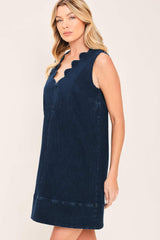 BLUE CLOUD DENIM MINI DRESS