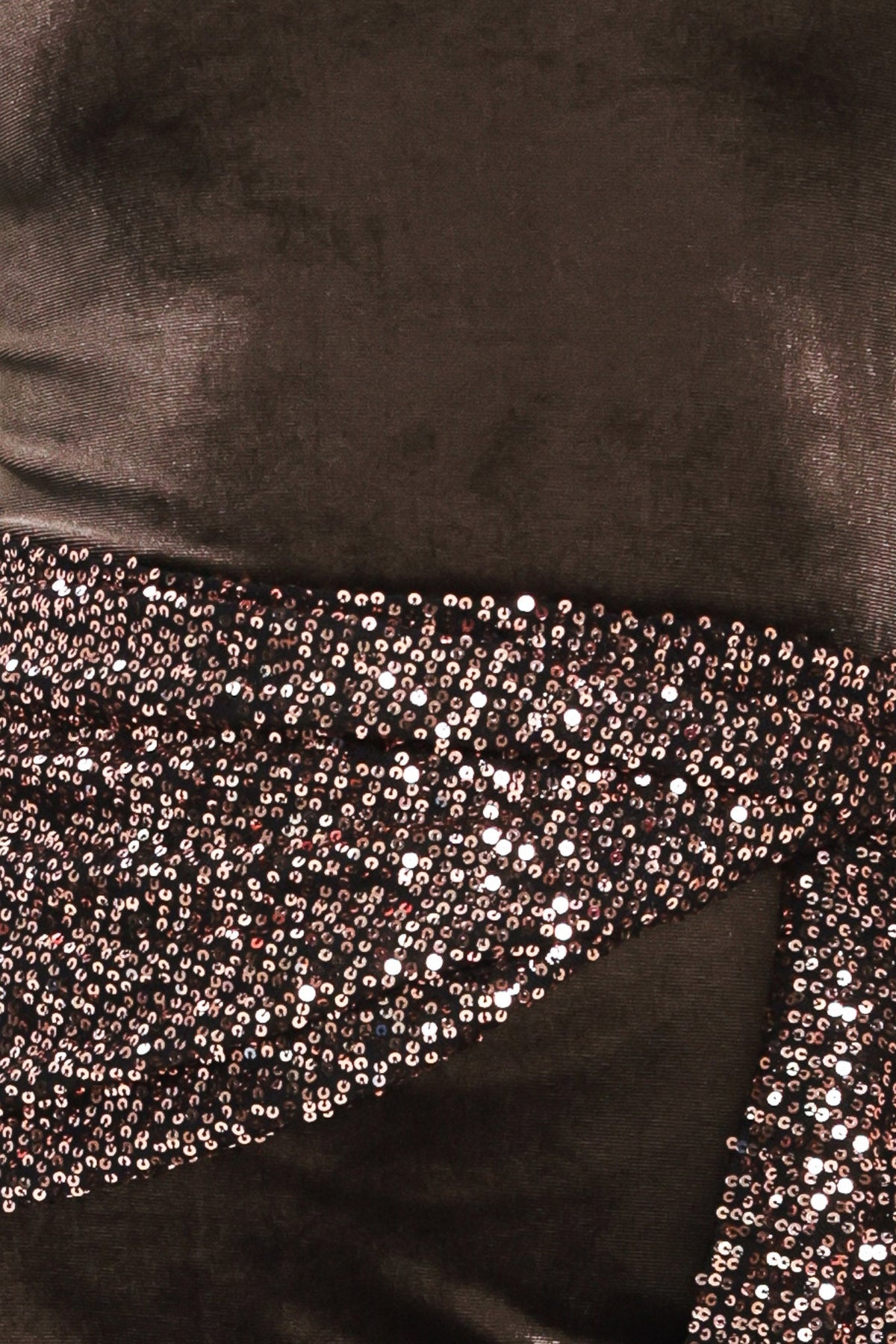 ESPRESSO EVENING VELVET SEQUIN-SCARF MIDI DRESS - Flying Tomato - Flyclothing LLC