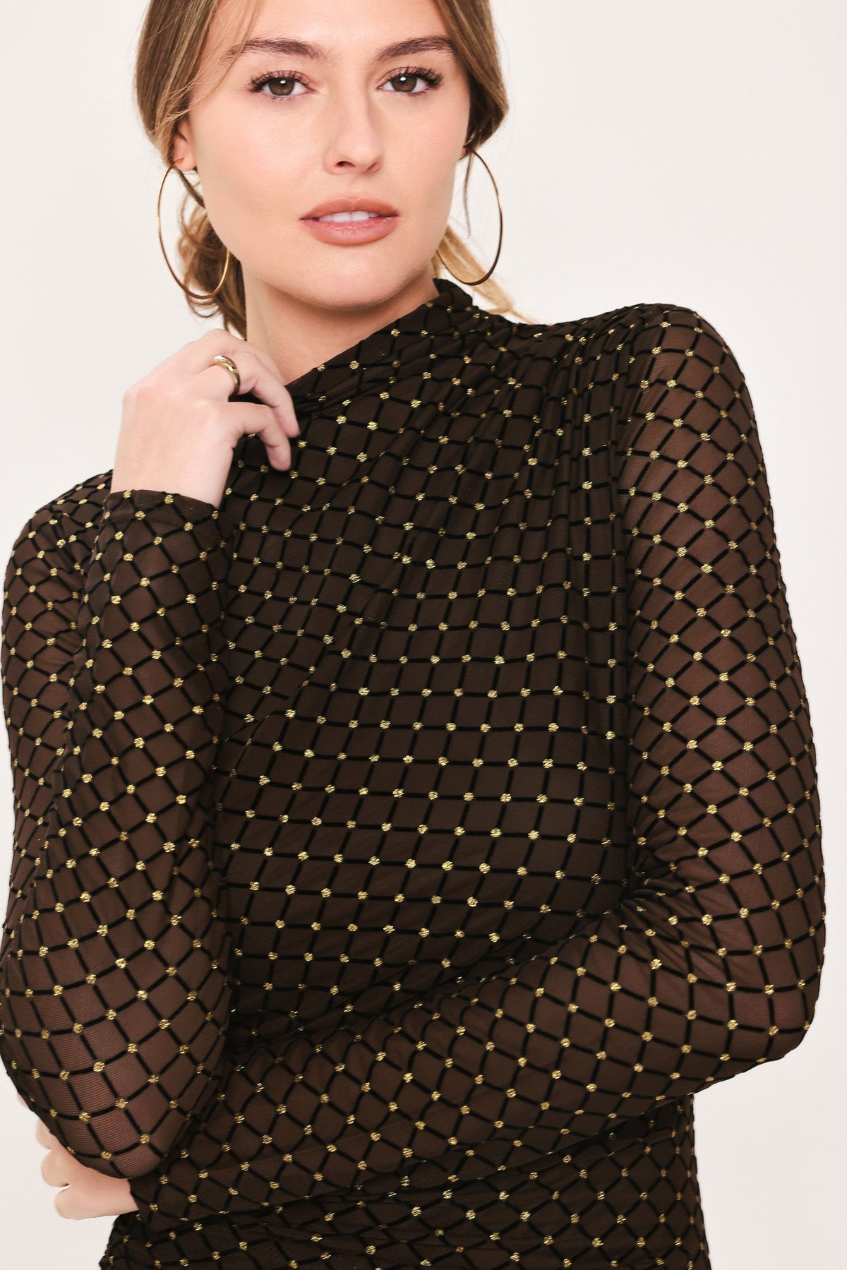 COCOA VEIL DARK BROWN BURNOUT VELVET MESH MAXI DRESS - Flying Tomato - Flyclothing LLC