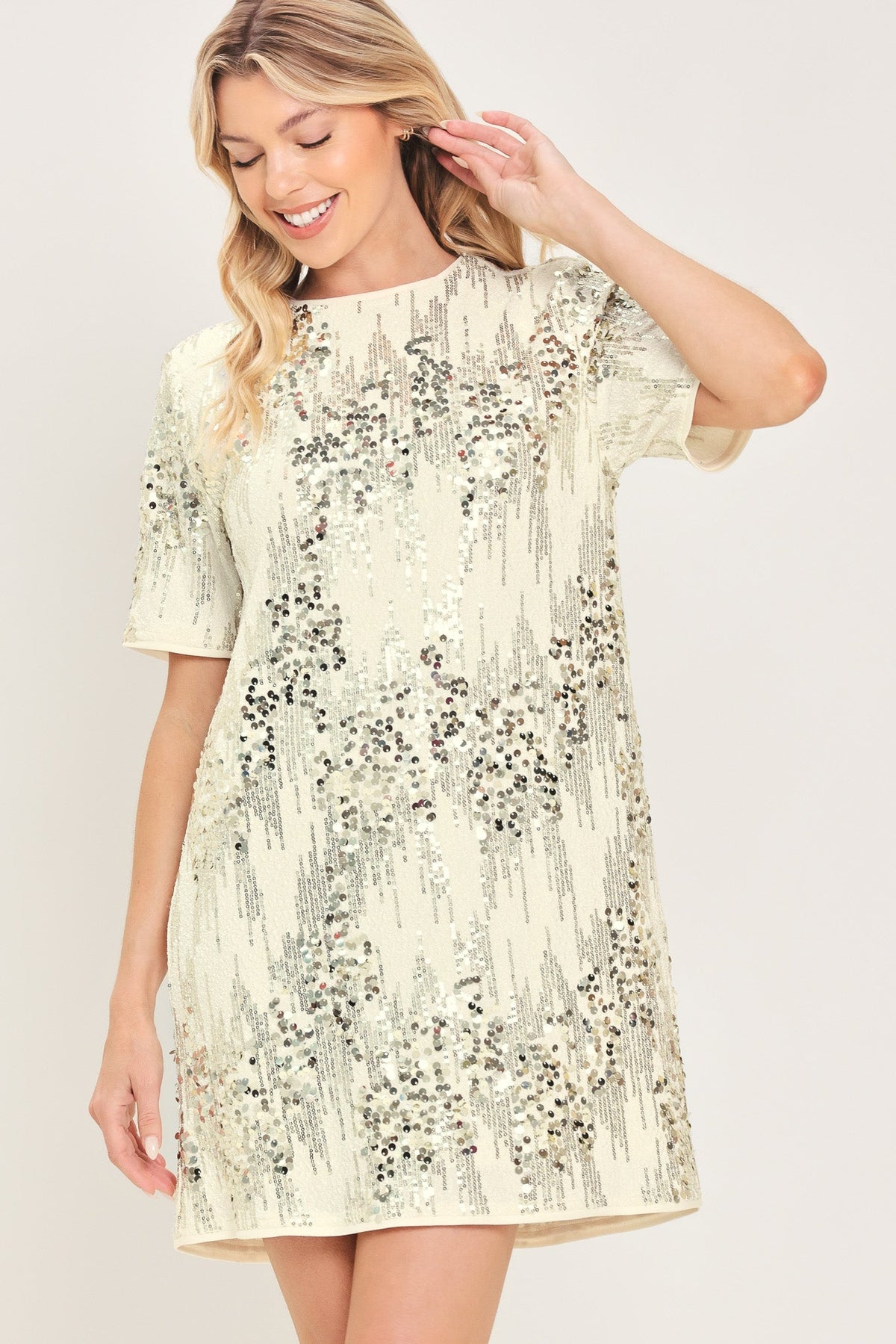 NOIR & IVORY BLACK/CREAM STATEMENT DRESS