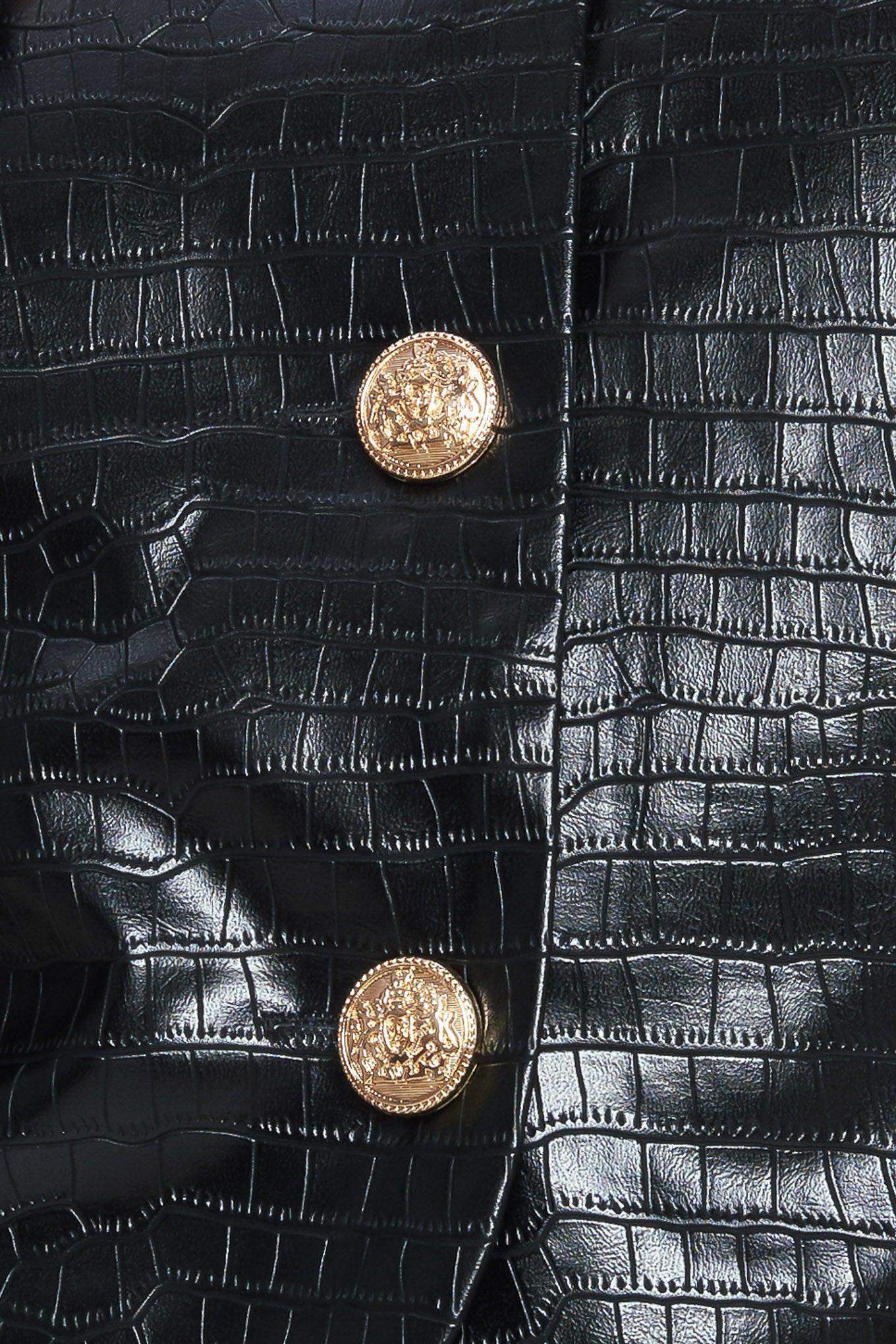 AT THE START FAUX LEATHER BOLERO JACKET - Flying Tomato - Flyclothing LLC