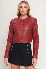 TACTICAL GRACE LEATHER JACKET - Flying Tomato - Flyclothing LLC