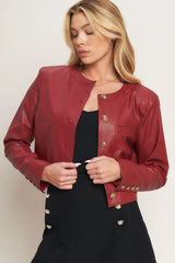 TACTICAL GRACE LEATHER JACKET - Flying Tomato - Flyclothing LLC