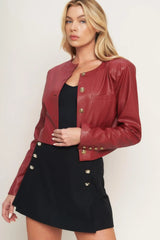 TACTICAL GRACE LEATHER JACKET - Flying Tomato - Flyclothing LLC
