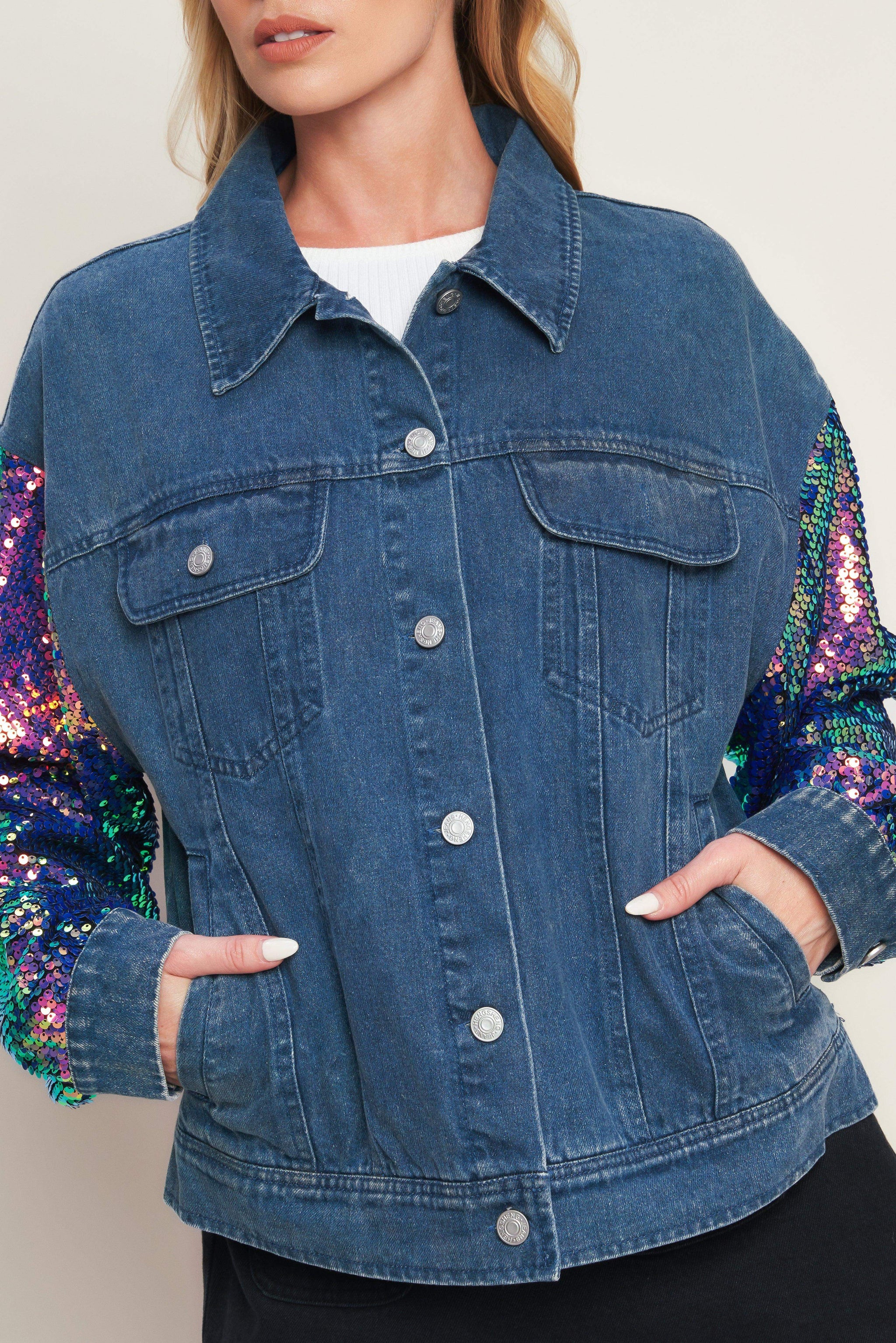 WALKING THE WALK DENIM JACKET - Flying Tomato - Flyclothing LLC