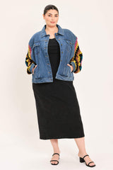 FESTIVAL WEAVE WASHED DENIM JACKET - Flying Tomato - Flyclothing LLC