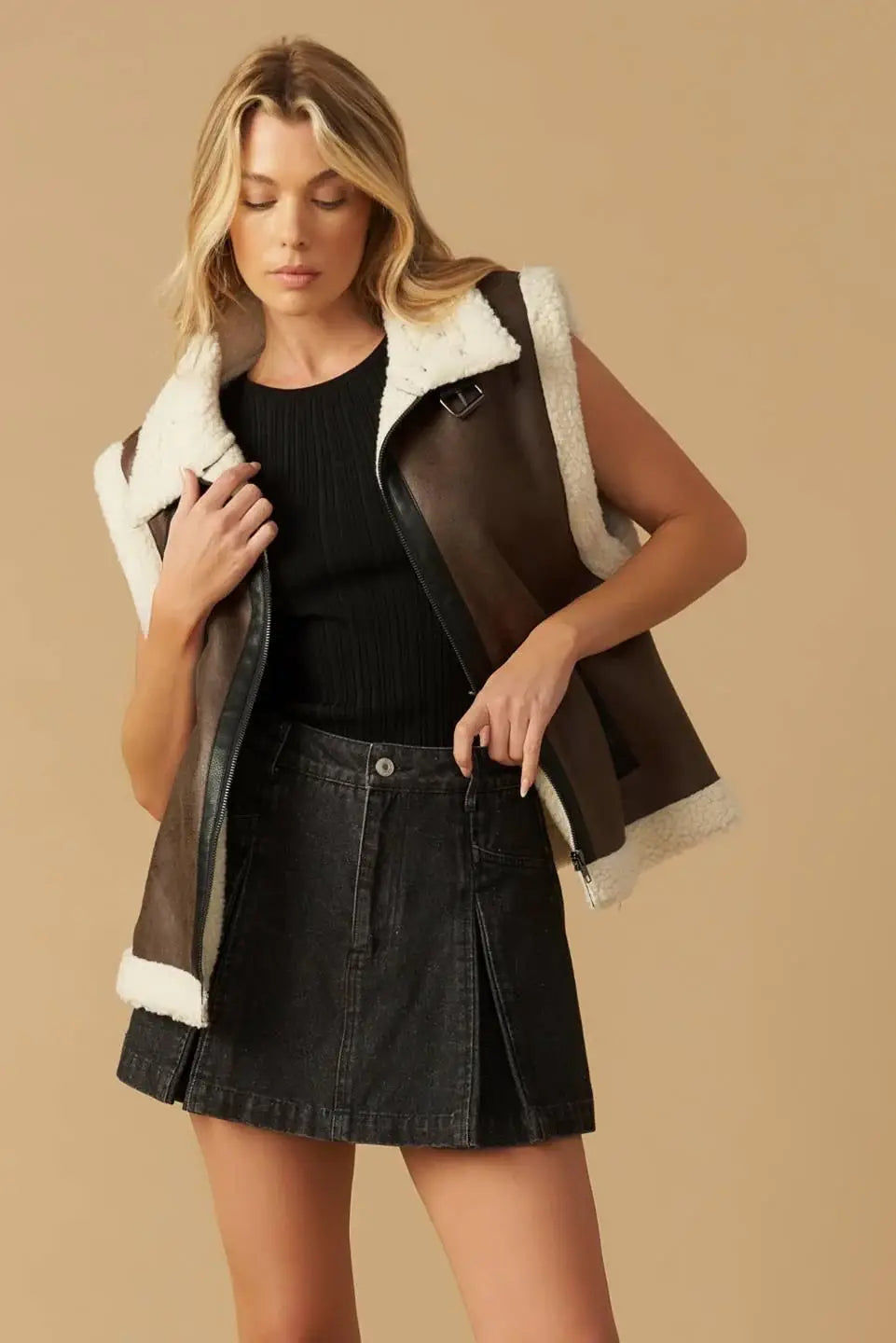 IN ANOTHER LIFE LEATHER VEST - Flying Tomato - Flyclothing LLC
