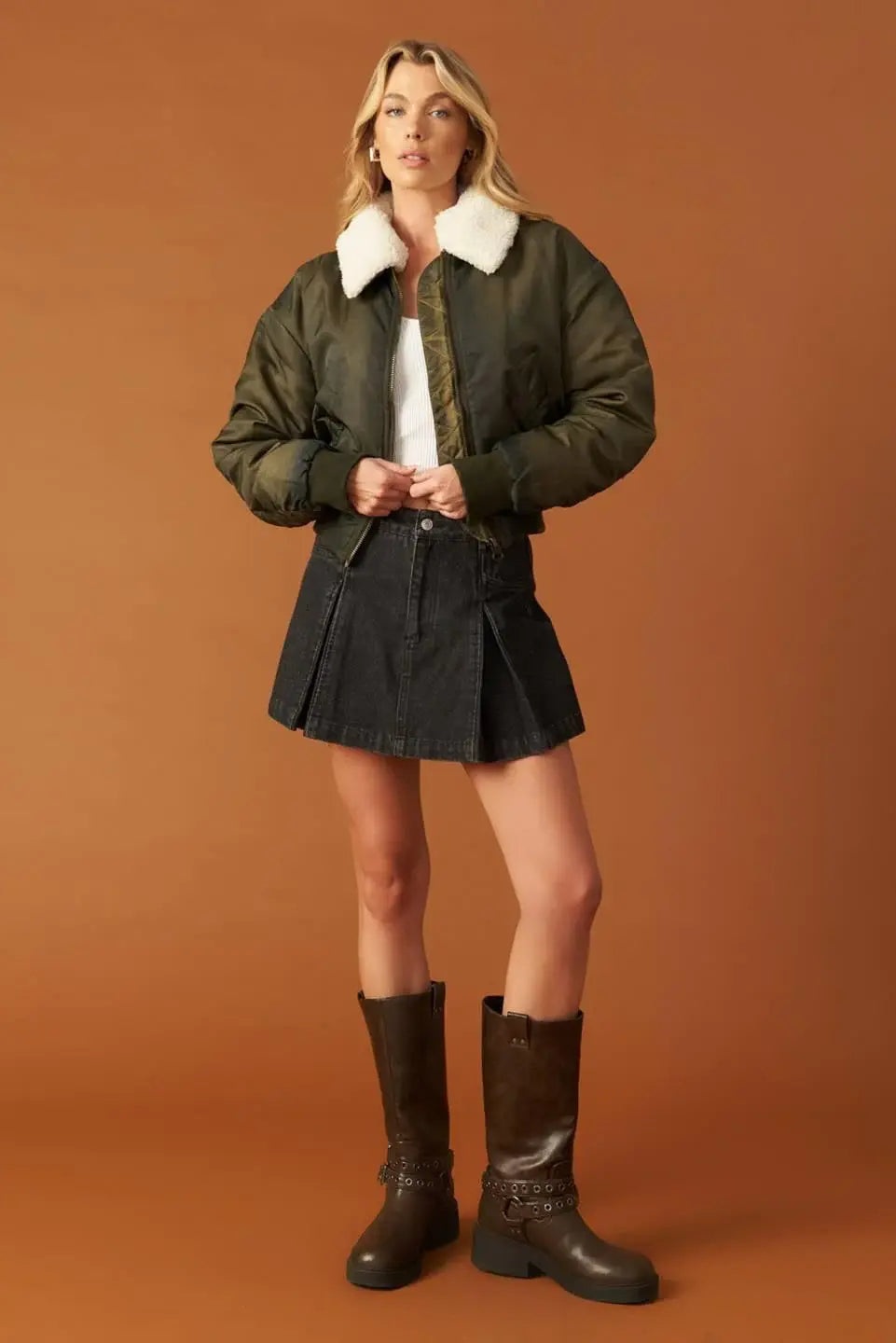IN A TRANCE WOVEN BOMBER JACKET - Flying Tomato - Flyclothing LLC