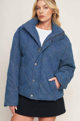 FOR GOOD QUILTED DENIM JACKET - Flying Tomato - Flyclothing LLC