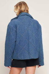 FOR GOOD QUILTED DENIM JACKET - Flying Tomato - Flyclothing LLC