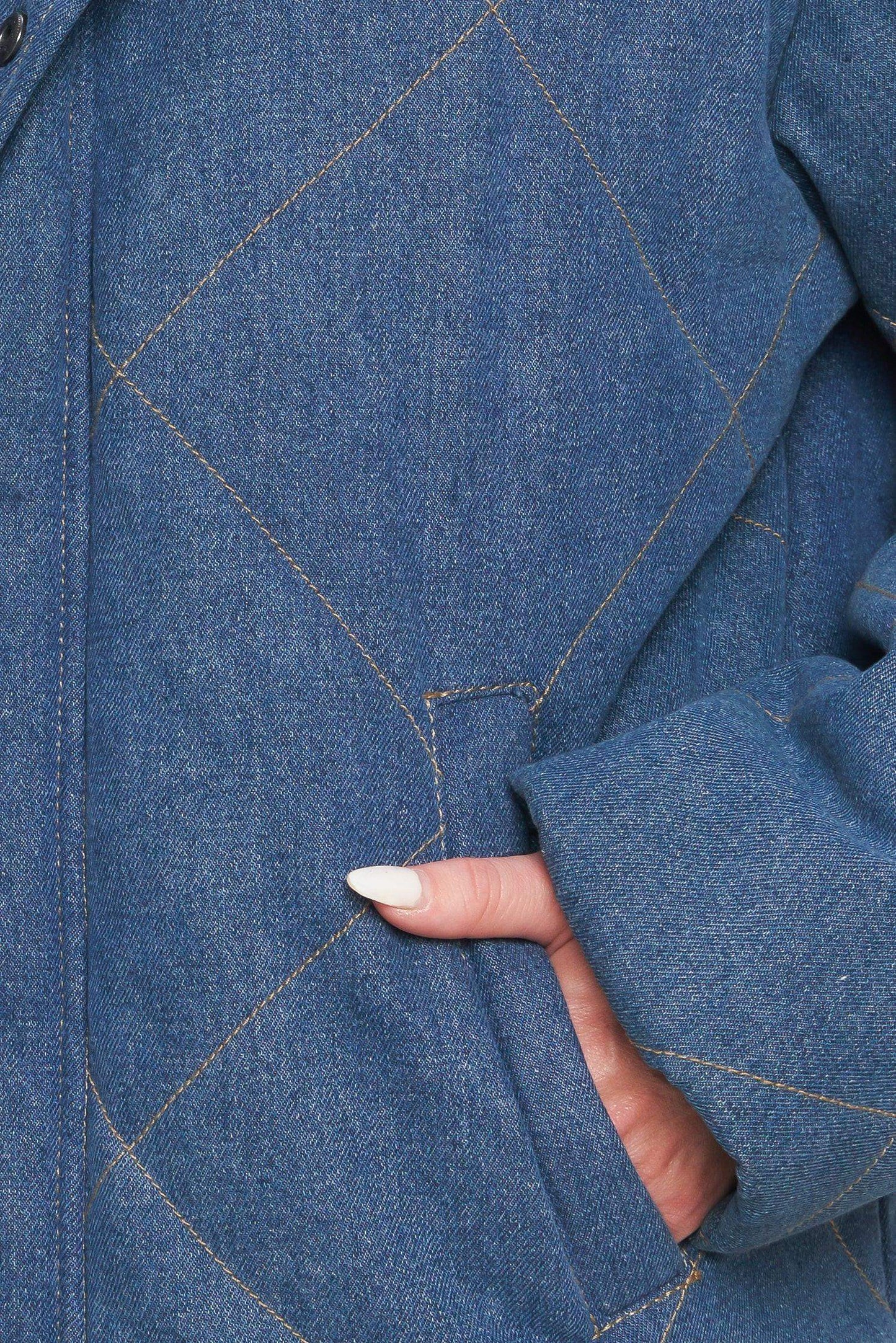 FOR GOOD QUILTED DENIM JACKET - Flying Tomato - Flyclothing LLC
