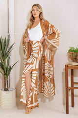 AWAITING LOVE WOVEN KIMONO COVER UP AND PANT SET - Flying Tomato - Flyclothing LLC
