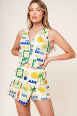 BON VOYAGE WOVEN VEST - Flying Tomato - Flyclothing LLC