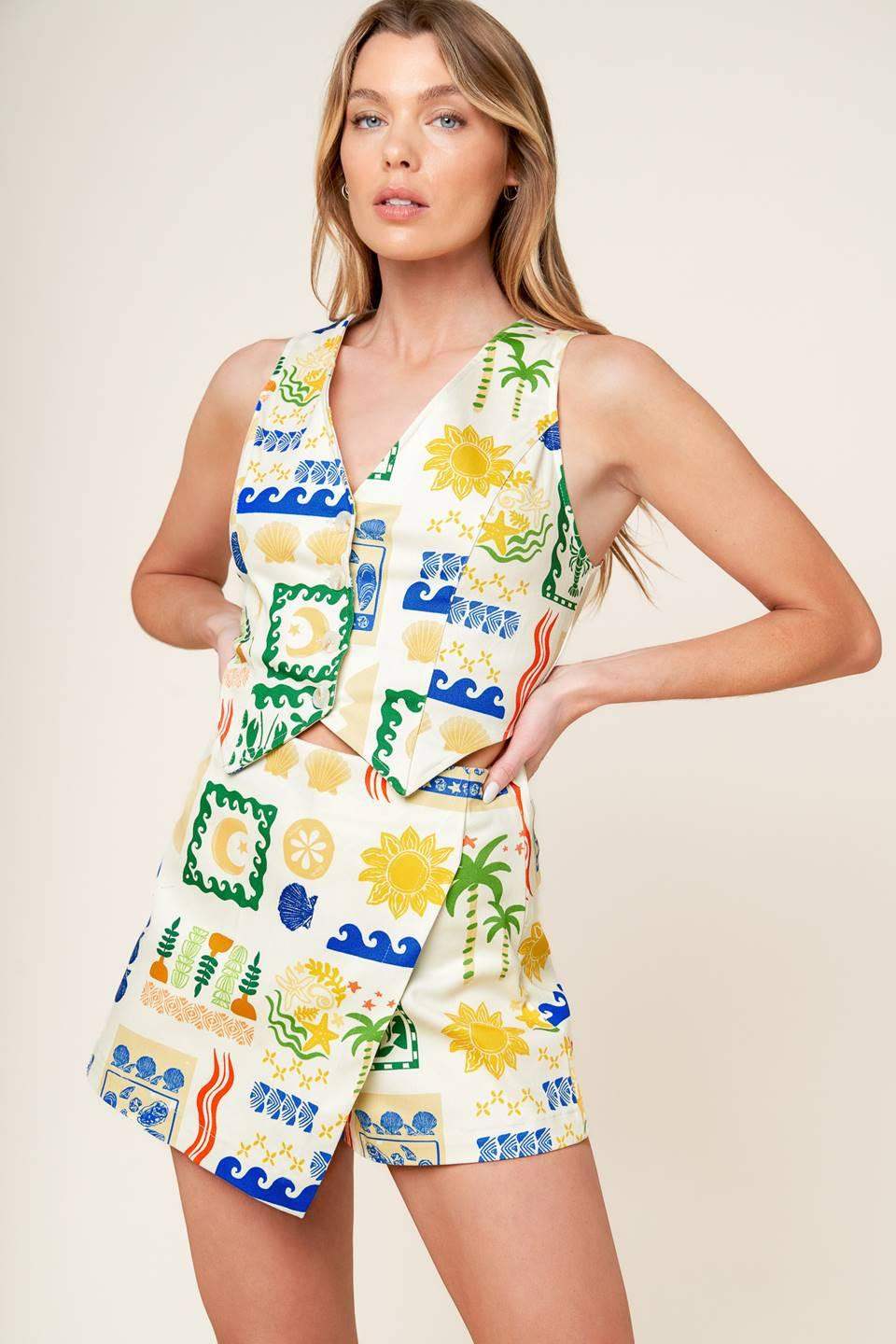 BON VOYAGE WOVEN VEST - Flying Tomato - Flyclothing LLC