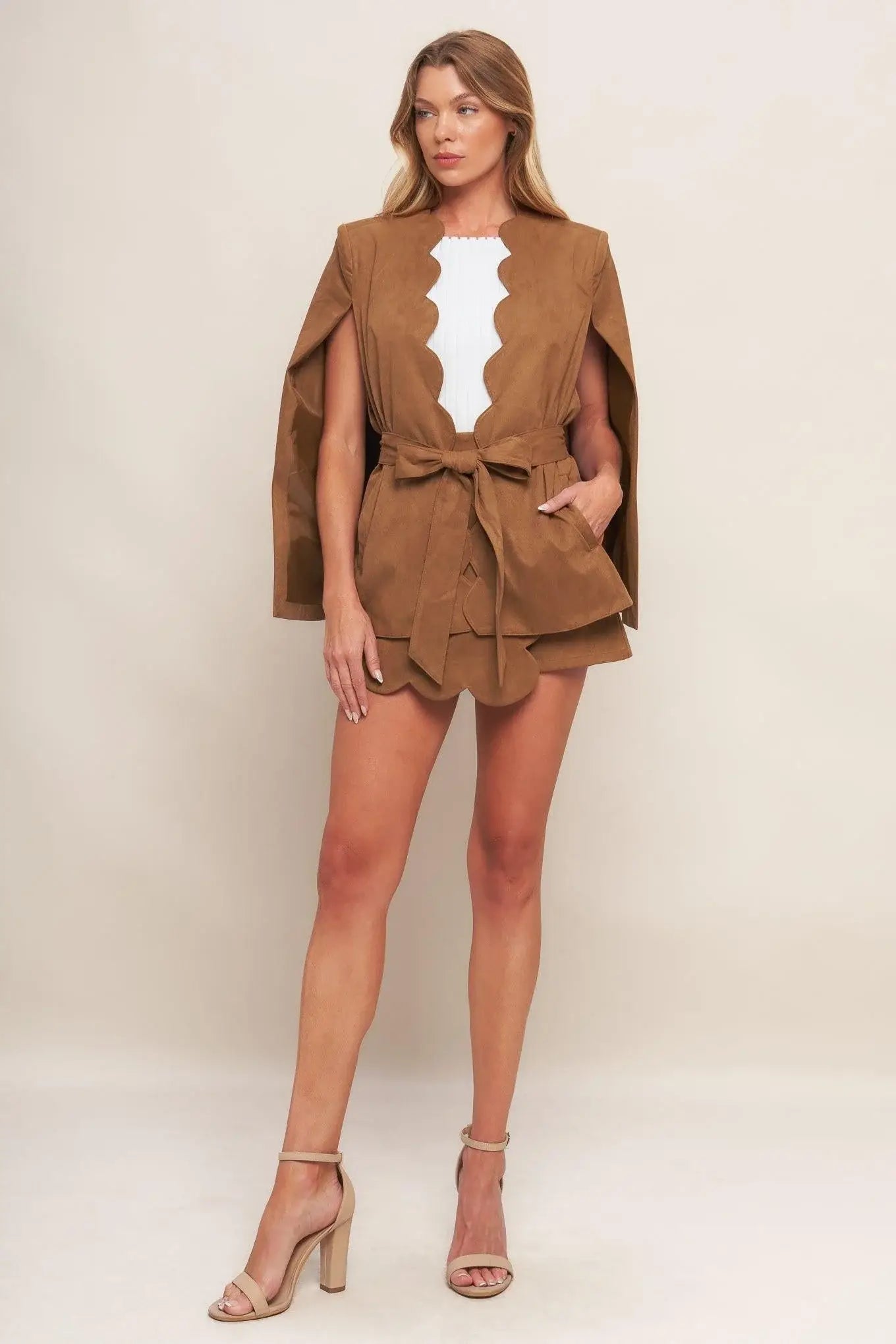 DESERT FLOWER FAUX SUEDE TOP - Flying Tomato - Flyclothing LLC