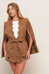 DESERT FLOWER FAUX SUEDE TOP - Flying Tomato - Flyclothing LLC