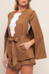 DESERT FLOWER FAUX SUEDE TOP - Flying Tomato - Flyclothing LLC