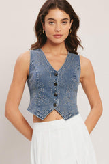 EURO SUMMER DENIM VEST - Flying Tomato - Flyclothing LLC