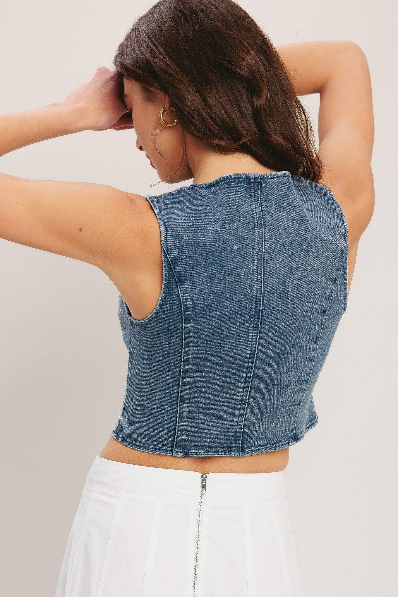 EURO SUMMER DENIM VEST - Flying Tomato - Flyclothing LLC