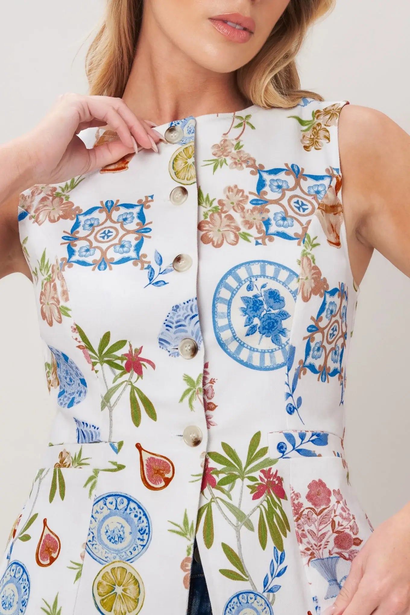 SUMMER ATELIER WOVEN VEST - Flying Tomato - Flyclothing LLC