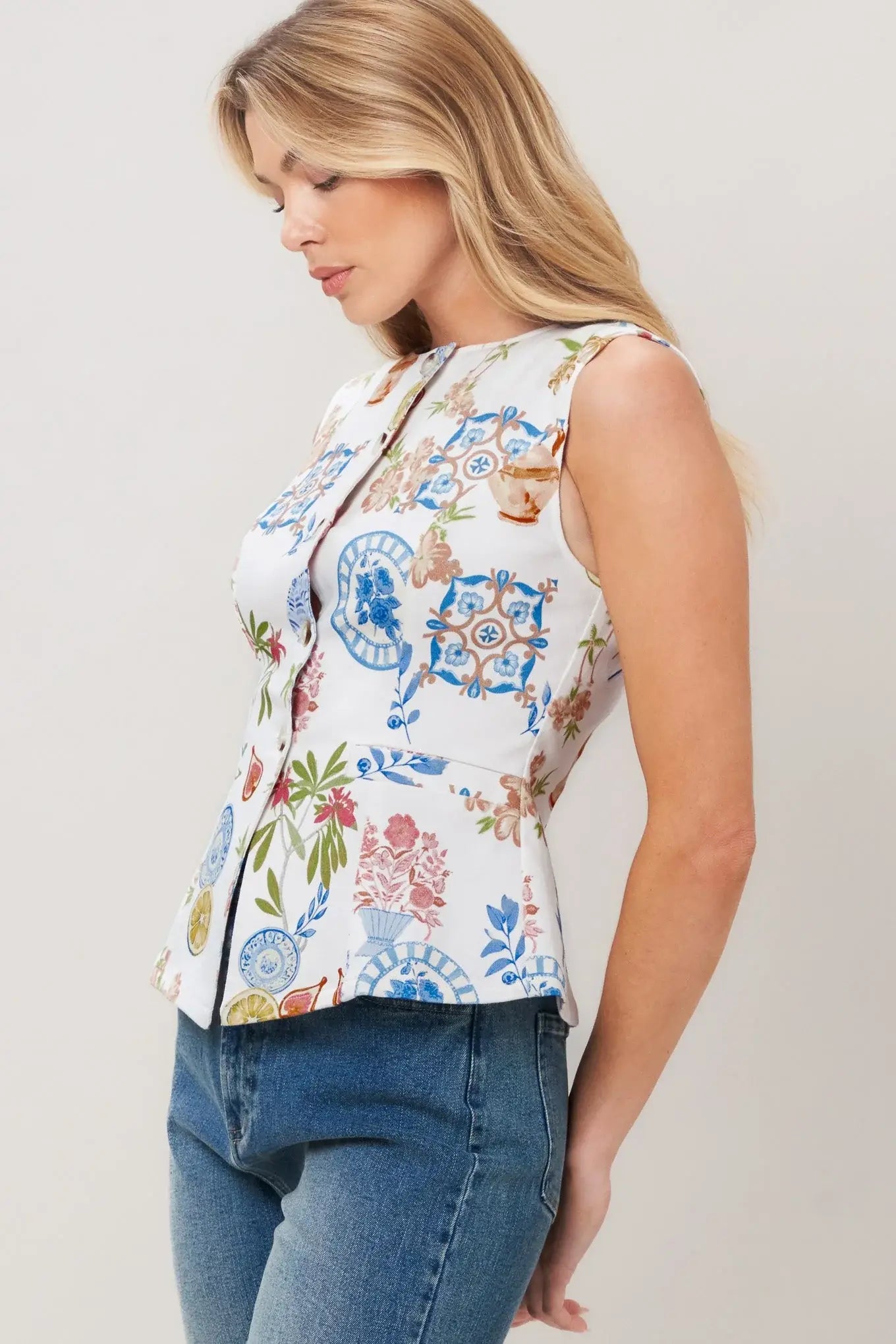 SUMMER ATELIER WOVEN VEST - Flying Tomato - Flyclothing LLC