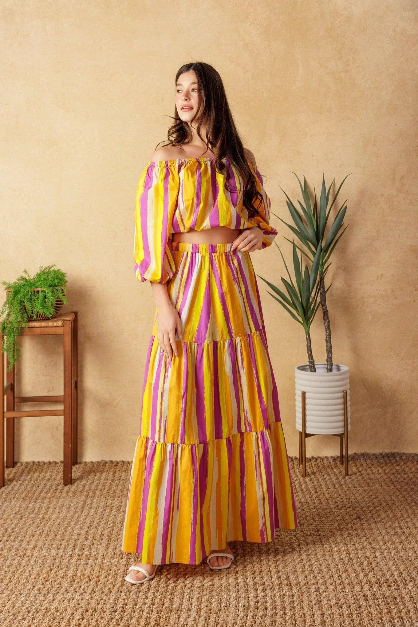 LIGHT UP MY LIFE POPLIN MAXI SKIRT - Flying Tomato - Flyclothing LLC