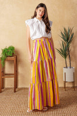 LIGHT UP MY LIFE POPLIN MAXI SKIRT - Flying Tomato - Flyclothing LLC