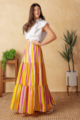 LIGHT UP MY LIFE POPLIN MAXI SKIRT - Flying Tomato - Flyclothing LLC