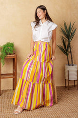 LIGHT UP MY LIFE POPLIN MAXI SKIRT - Flying Tomato - Flyclothing LLC