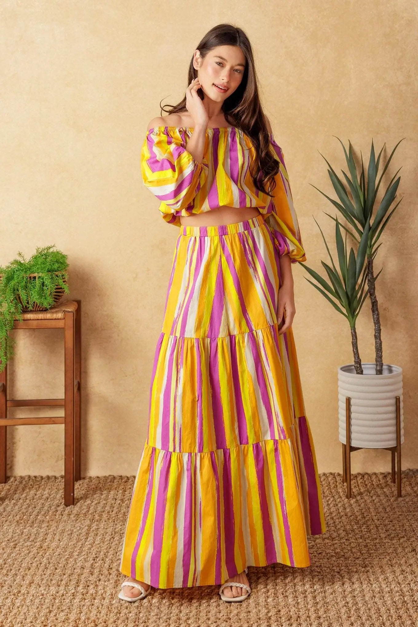 LIGHT UP MY LIFE POPLIN MAXI SKIRT - Flying Tomato - Flyclothing LLC