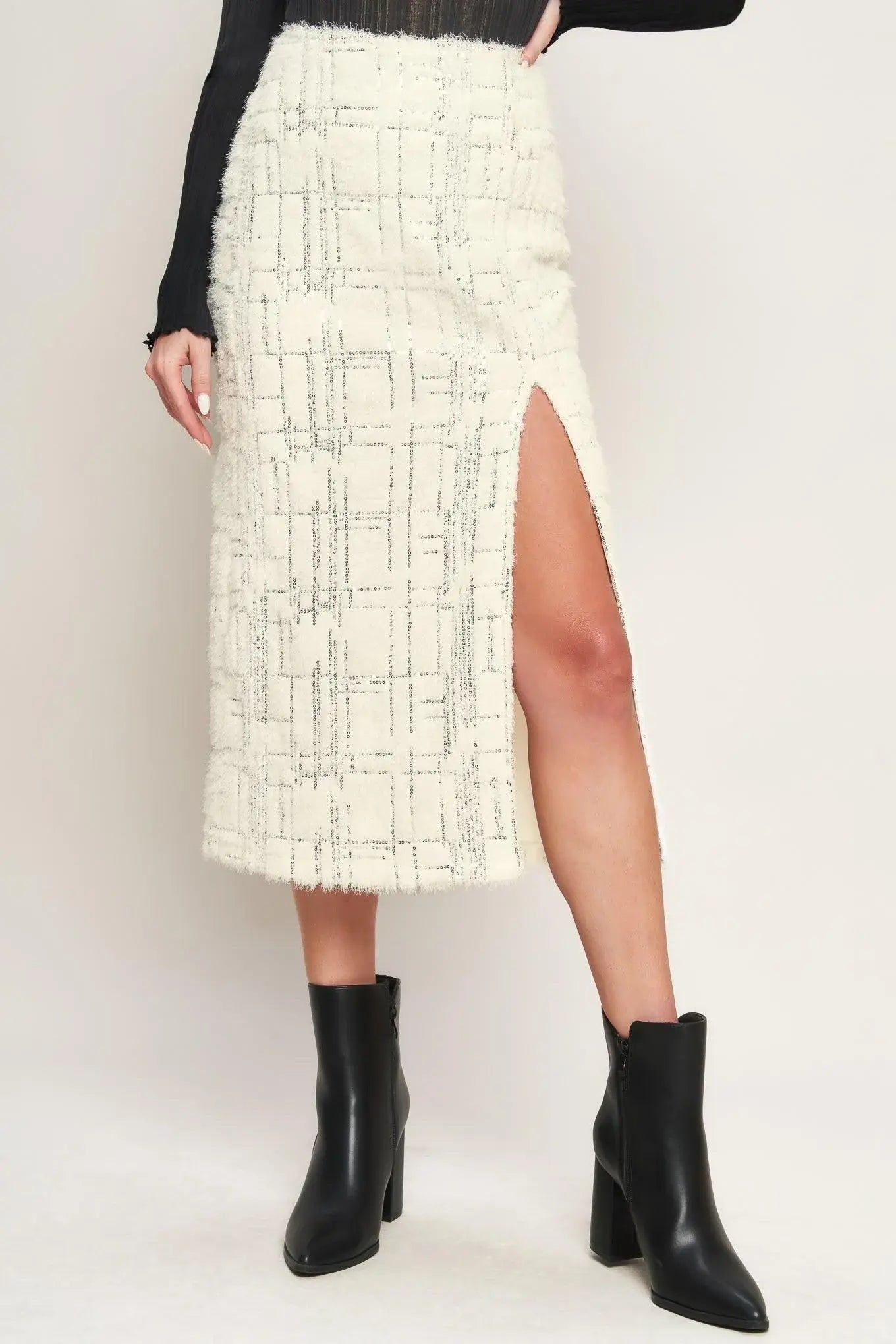 MADE YOU MY WORLD WOVEN MIDI SKIRT - Flying Tomato - Flyclothing LLC