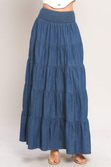 SUMMER SIMPLICITY LIGHTWEIGHT MAXI SKIRT - Flying Tomato - Flyclothing LLC