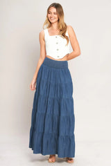 SUMMER SIMPLICITY LIGHTWEIGHT MAXI SKIRT - Flying Tomato - Flyclothing LLC