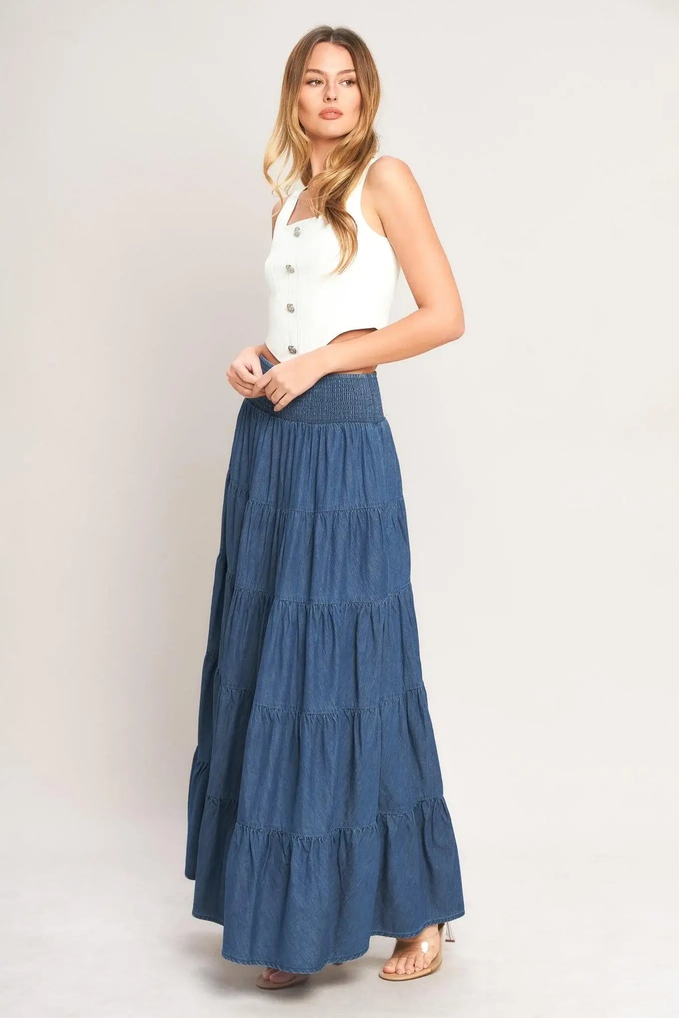 SUMMER SIMPLICITY LIGHTWEIGHT MAXI SKIRT - Flying Tomato - Flyclothing LLC