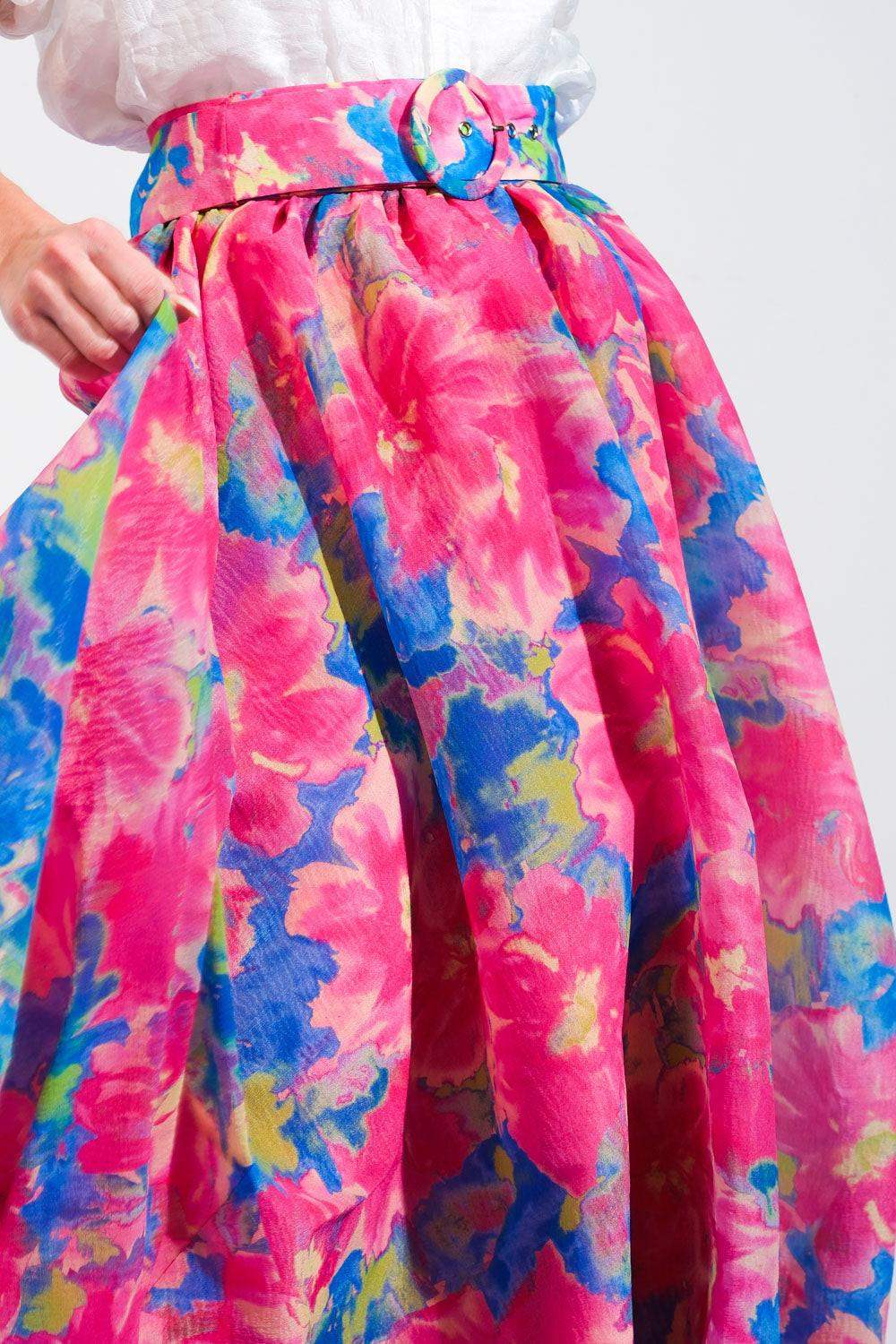 SWEET VISION WOVEN MIDI SKIRT - Flying Tomato - Flyclothing LLC