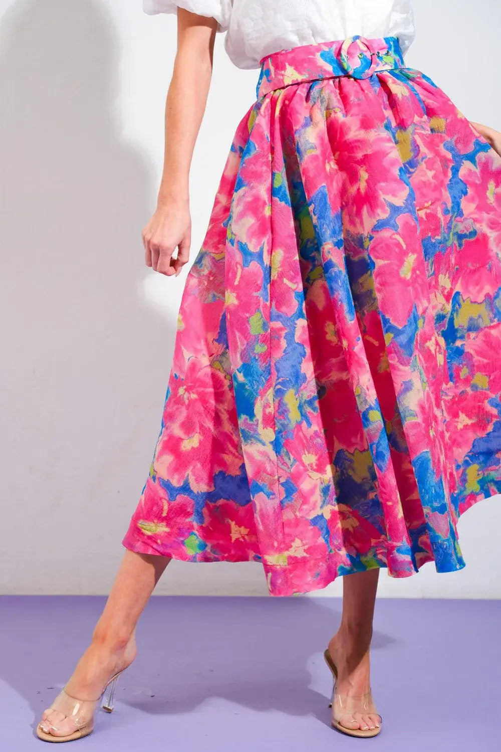 SWEET VISION WOVEN MIDI SKIRT - Flying Tomato - Flyclothing LLC