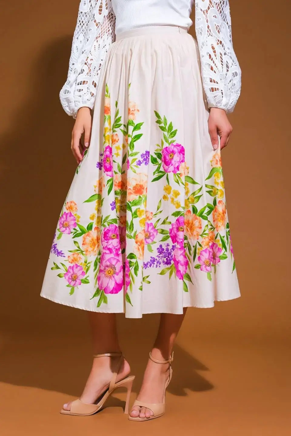 SAGAMORE CREEK LAND WOVEN MIDI SKIRT - Flying Tomato - Flyclothing LLC