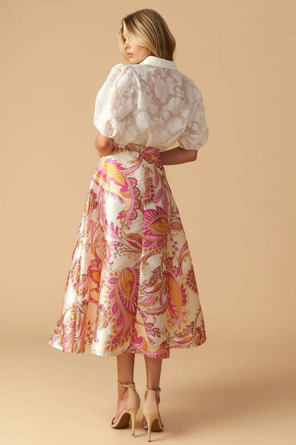 IN THE STILLNESS WOVEN MIDI SKIRT - Flying Tomato - Flyclothing LLC