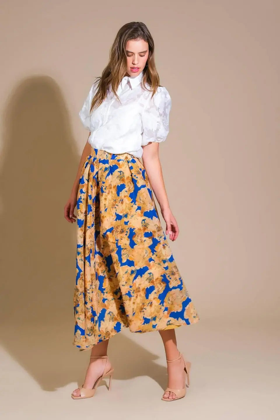 SWEETEST HARMONIES WOVEN FULL SKIRT - Flying Tomato - Flyclothing LLC
