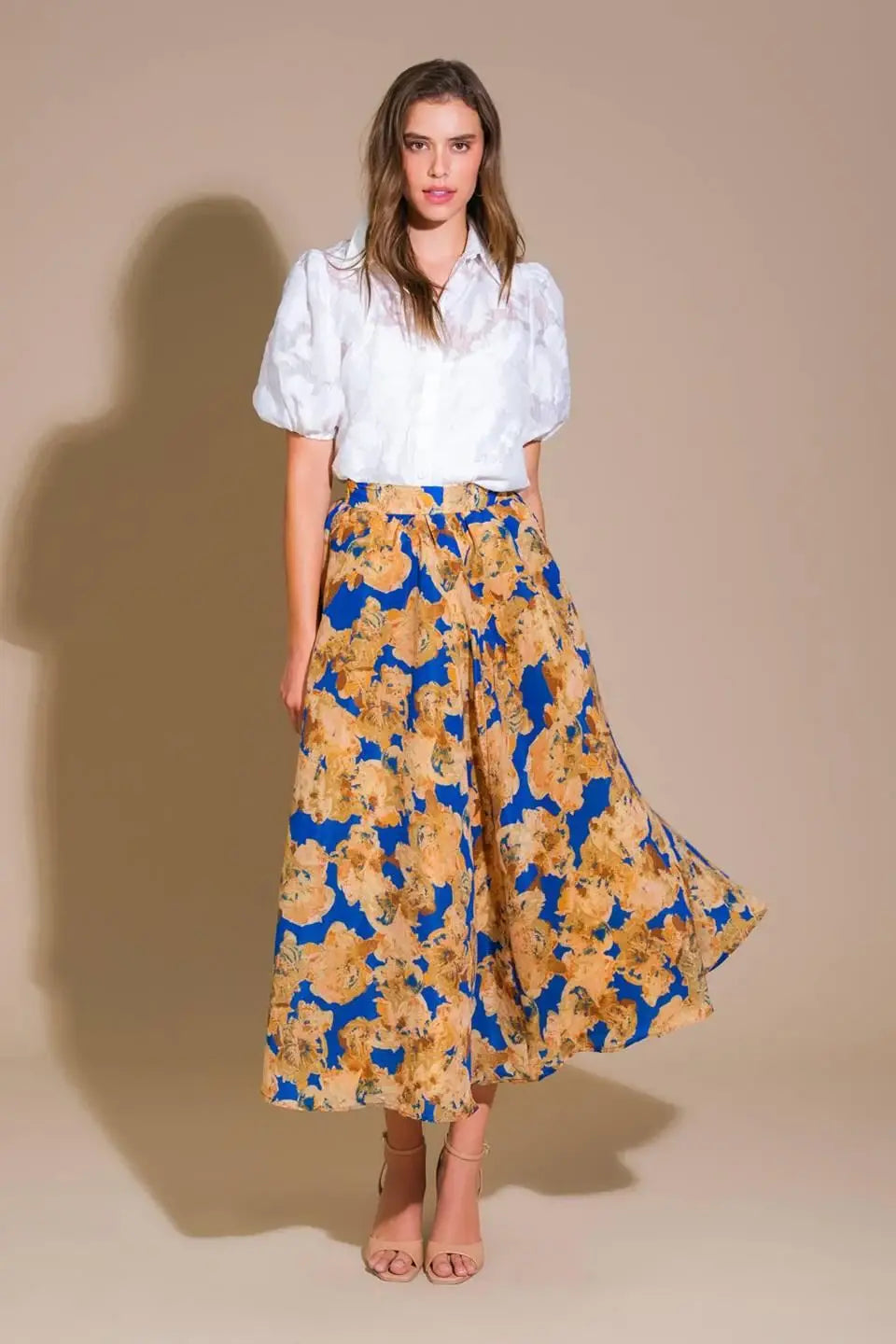 SWEETEST HARMONIES WOVEN FULL SKIRT - Flying Tomato - Flyclothing LLC