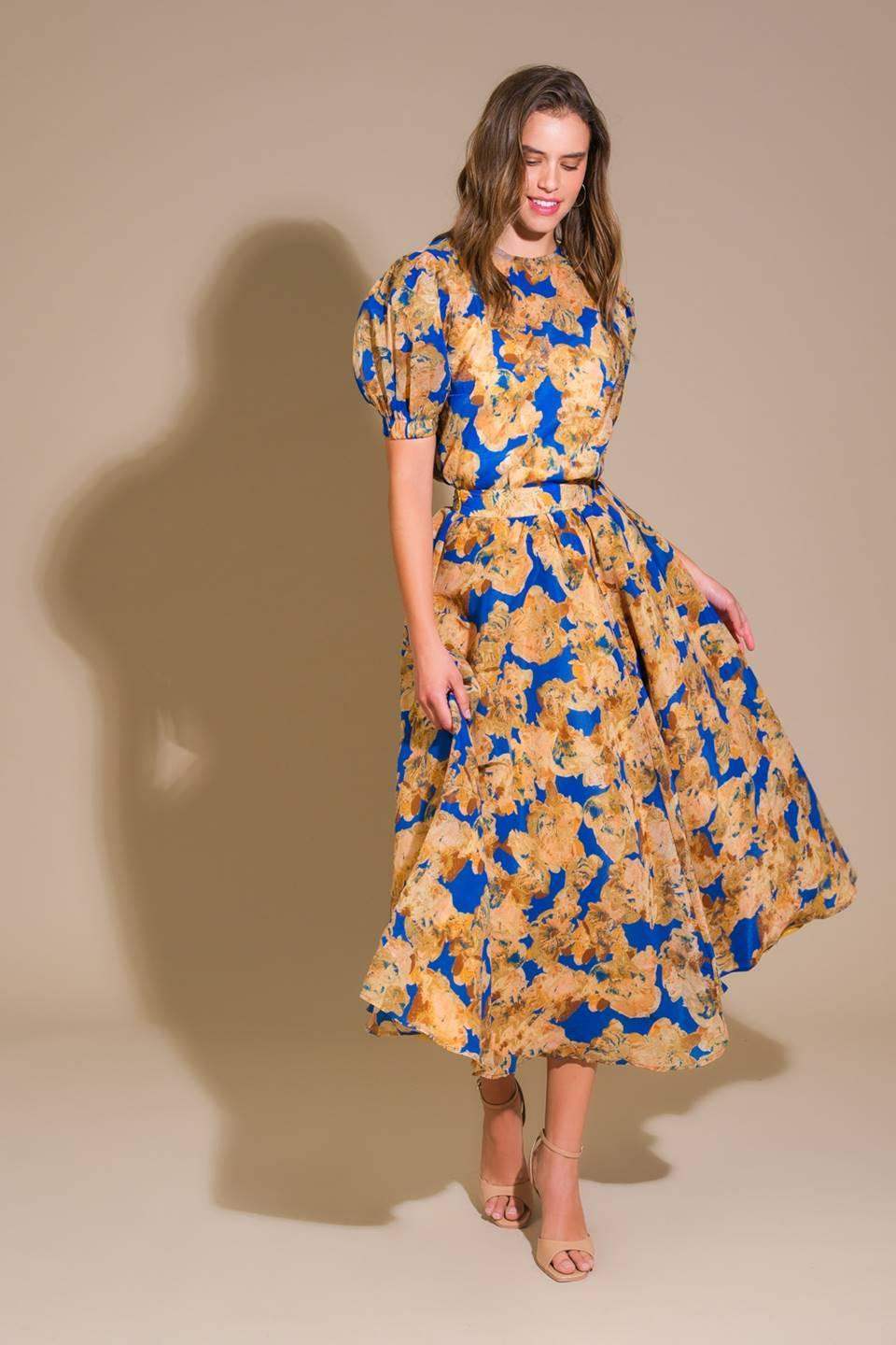 SWEETEST HARMONIES WOVEN FULL SKIRT - Flying Tomato - Flyclothing LLC