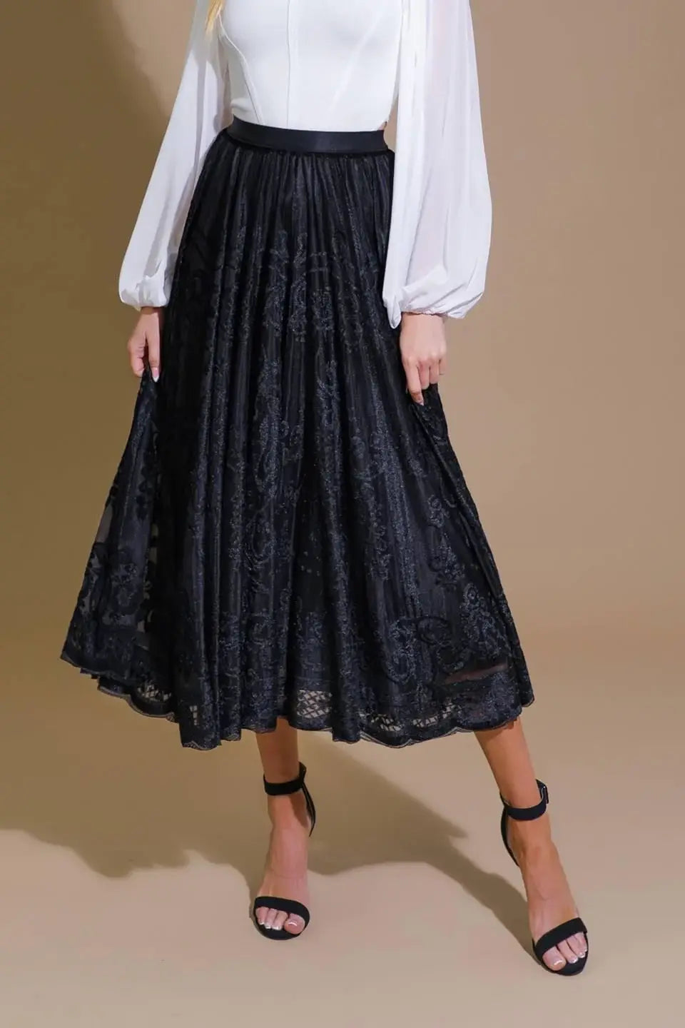 EASE MY MIND VELVET MIDI SKIRT - Flying Tomato - Flyclothing LLC