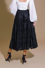 EASE MY MIND VELVET MIDI SKIRT - Flying Tomato - Flyclothing LLC