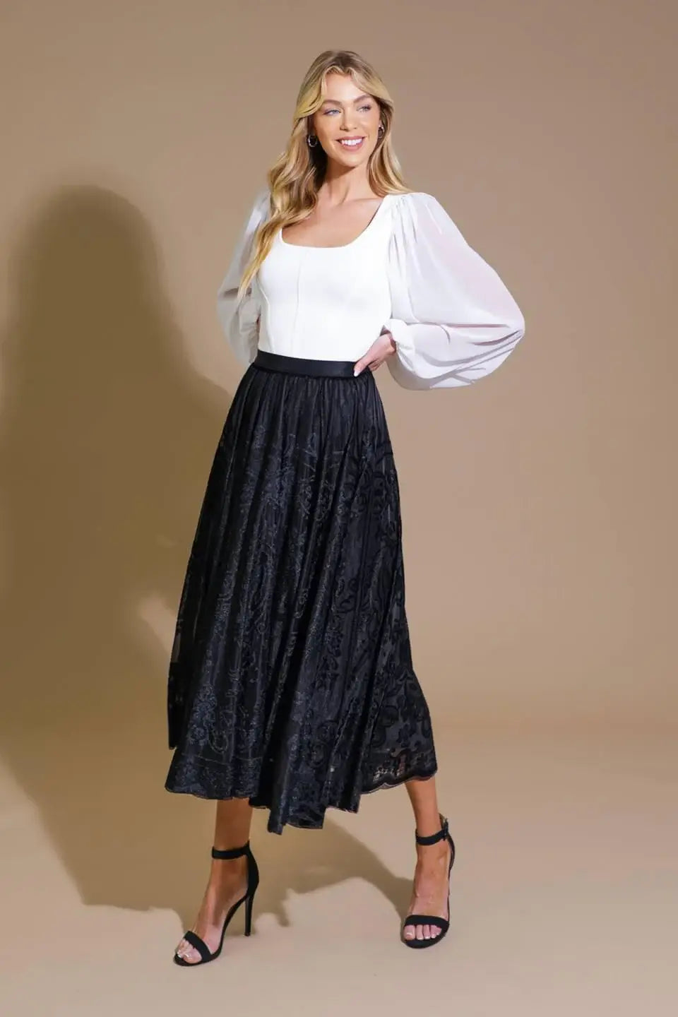 EASE MY MIND VELVET MIDI SKIRT - Flying Tomato - Flyclothing LLC