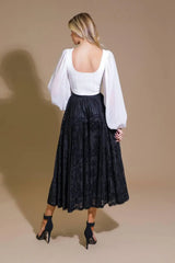 EASE MY MIND VELVET MIDI SKIRT - Flying Tomato - Flyclothing LLC