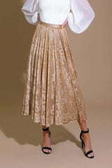 EASE MY MIND VELVET MIDI SKIRT - Flying Tomato - Flyclothing LLC